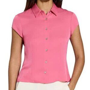 Theory womens Cap Sleeve Silk Shirt